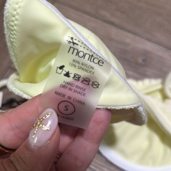 NWT Montce Buttercream Rib Petal Bikini Top - Picture 5 of 5